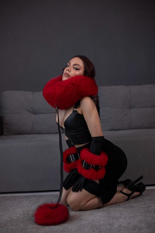 Full-Fur Muff Collar "Puffy Donat"