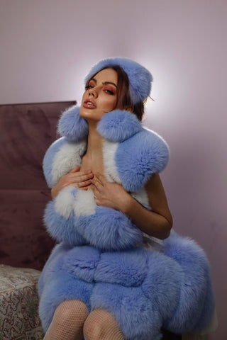 Blue Maid Fur Outfit