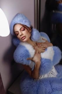 Blue Maid Fur Outfit