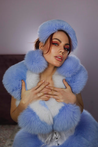 Blue Maid Fur Outfit