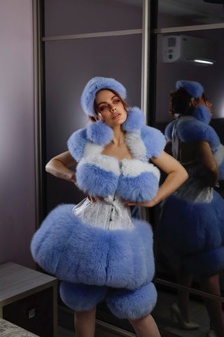 Blue Maid Fur Outfit