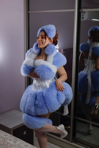 Blue Maid Fur Outfit
