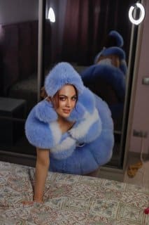 Blue Maid Fur Outfit