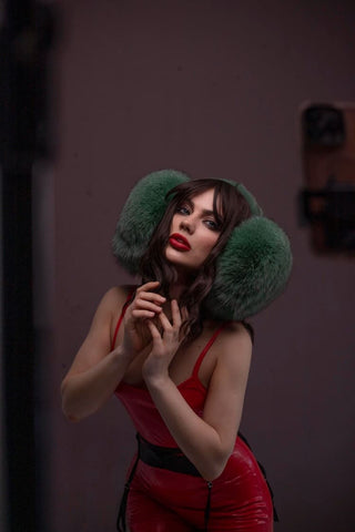 Giant Fox Fur Earmuffs
