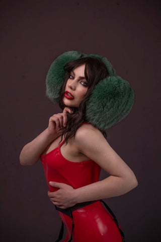 Giant Fox Fur Earmuffs
