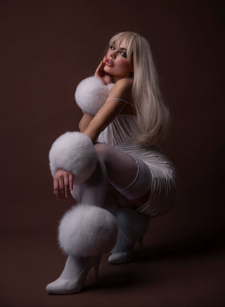 Saga Blue Fox Arm & Ankle Fur Cuffs