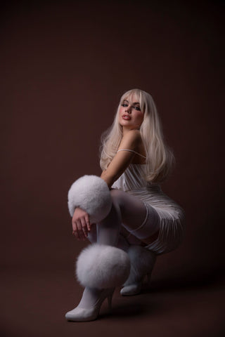 Saga Blue Fox Arm & Ankle Fur Cuffs