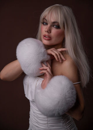 Saga Blue Fox Arm & Ankle Fur Cuffs