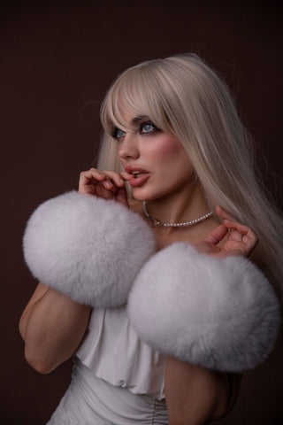 Saga Blue Fox Arm & Ankle Fur Cuffs