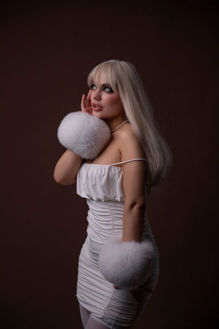 Saga Blue Fox Arm & Ankle Fur Cuffs