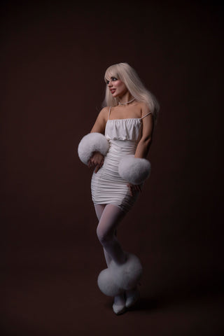 Saga Blue Fox Arm & Ankle Fur Cuffs