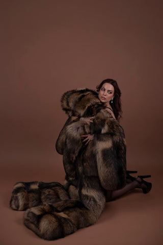 Premium Finn Raccoon Fur Double-Sided Fursuit