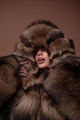 Premium Finn Raccoon Fur Double-Sided Fursuit
