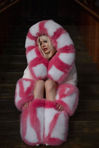 Candy Fox Fur Coat