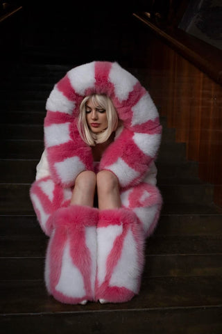 Candy Fox Fur Coat