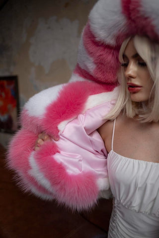 Candy Fox Fur Coat