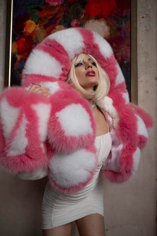 Candy Fox Fur Coat