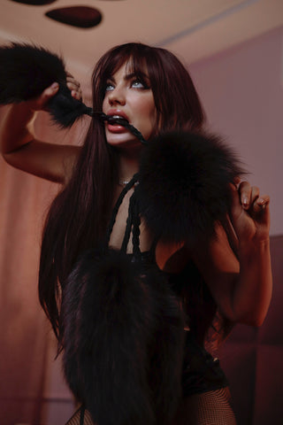 Four-Tail Fur Trimmed Flogger