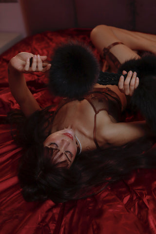 Four-Tail Fur Trimmed Flogger