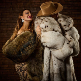 Blue Fox Fur Coat 'Viking`s Fur' - Men