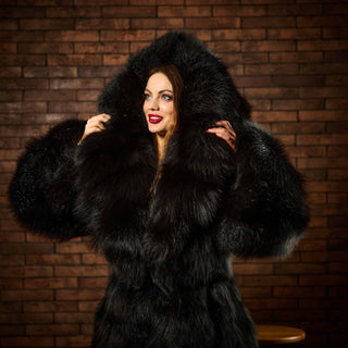 “The Phantom of the Opera” Silver Fox Fur Coat