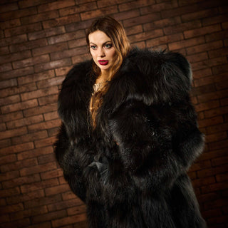 “The Phantom of the Opera” Silver Fox Fur Coat