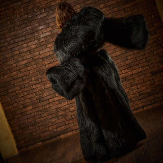 “The Phantom of the Opera” Silver Fox Fur Coat