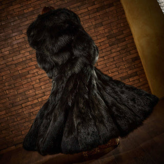 “The Phantom of the Opera” Silver Fox Fur Coat