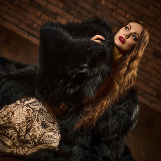 “The Phantom of the Opera” Silver Fox Fur Coat