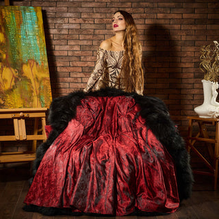 “The Phantom of the Opera” Silver Fox Fur Coat - Men