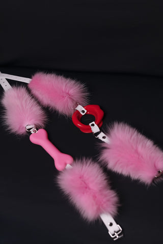 Fur Trimmed BDSM Collar Choker – Soft Statement Neck Accessory