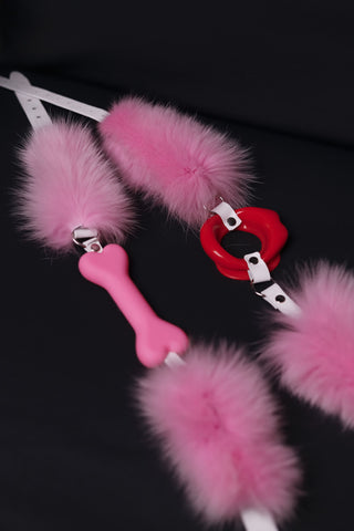 Fur Trimmed BDSM Collar Choker – Soft Statement Neck Accessory