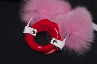Fur Trimmed BDSM Collar Choker – Soft Statement Neck Accessory