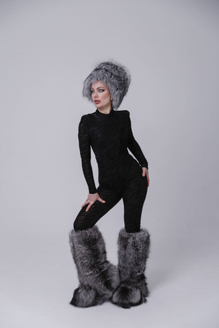 Silver Fox Fur Hat 'Chelsea'