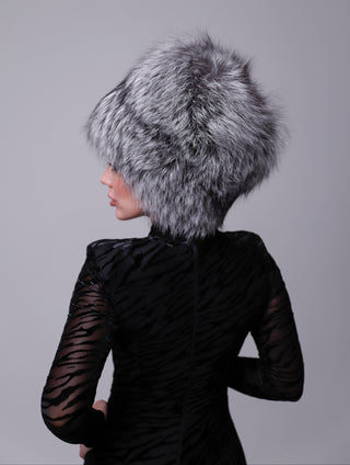 Silver Fox Fur Hat 'Chelsea'