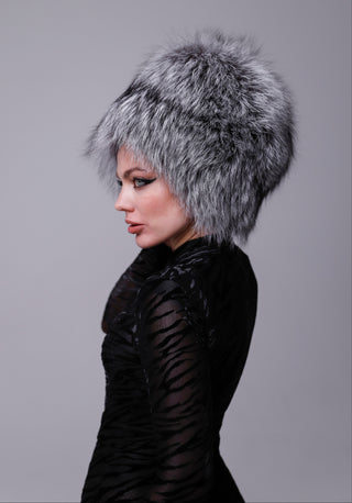 Silver Fox Fur Hat 'Chelsea'