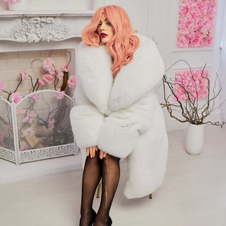 Snow White Saga Fox Fur Coat 'Rafaello Candy'