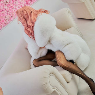 Snow White Saga Fox Fur Coat 'Rafaello Candy'