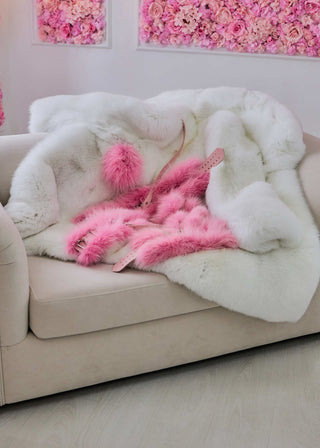 Arctic Fox Fur & Leather Restraint Set