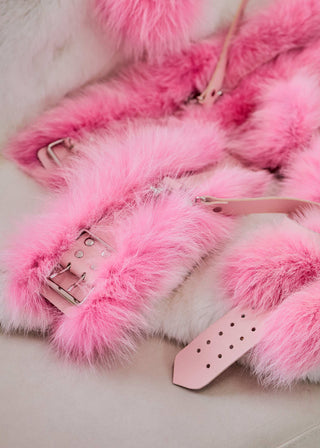 Arctic Fox Fur & Leather Restraint Set