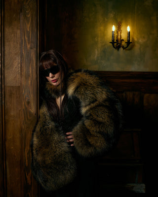 Finn Raccoon Fur Sleeves with Collar