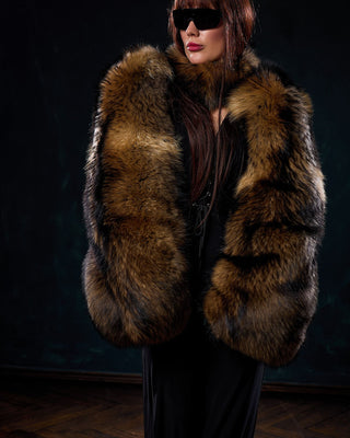 Finn Raccoon Fur Sleeves with Collar