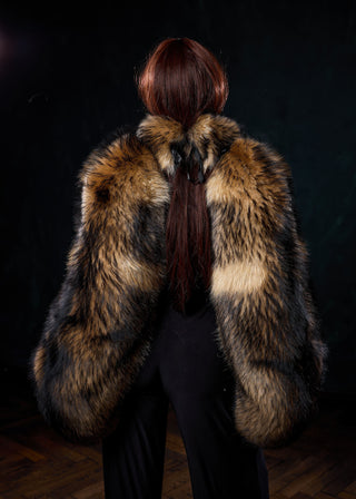 Finn Racoon Fur Sleeves with Collar