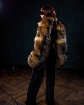 Finn Raccoon Fur Sleeves with Collar