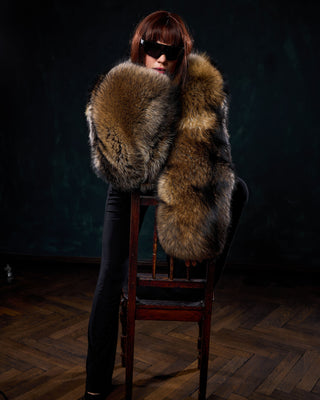 Finn Raccoon Fur Sleeves with Collar