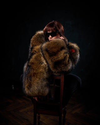 Finn Raccoon Fur Sleeves with Collar