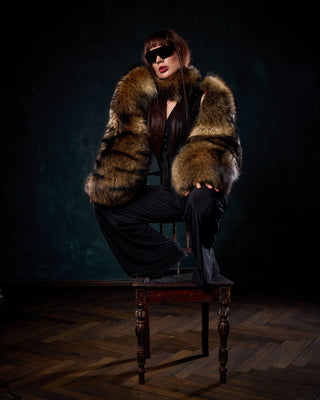 Finn Raccoon Fur Sleeves with Collar