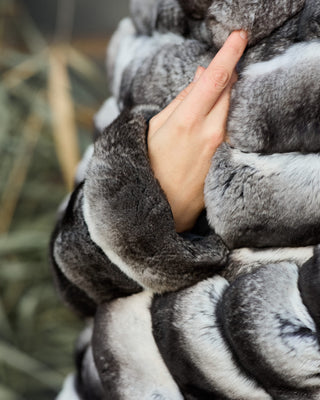 Extremely Soft Chinchilla Fur Short Coat