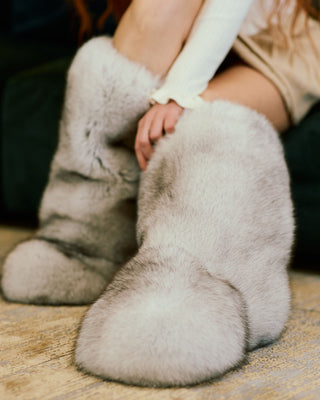 Tall Saga Blue Fox Decorative Boots