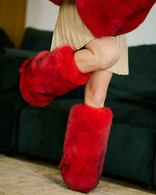 Blue Fox Fur Leg Warmers 'Sensation'